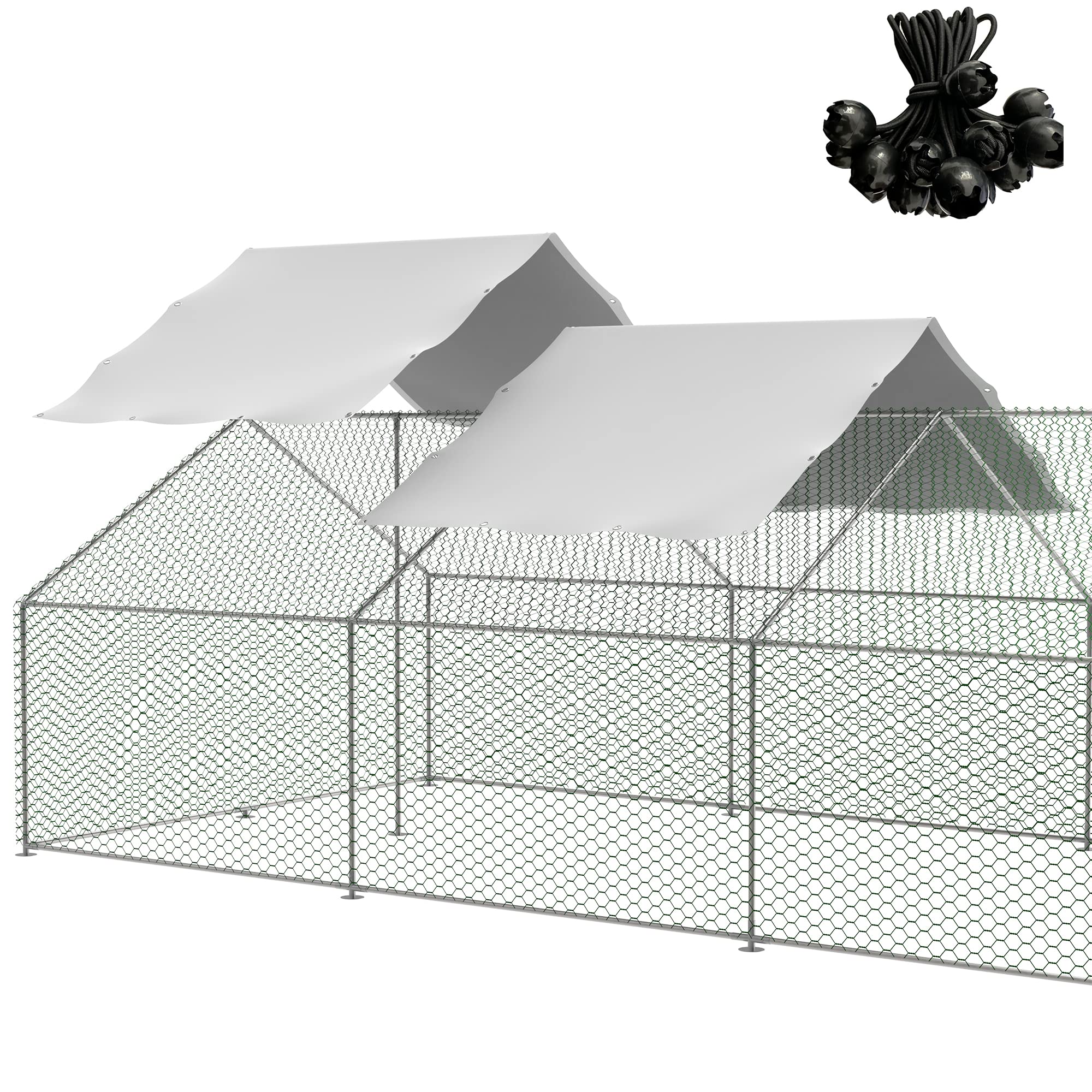 Amazon.com: Outdoor Metal Chicken Coop Cover with 44 pcs